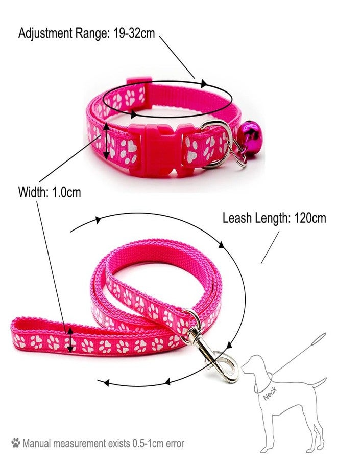 Weimostar Red XXS Dog Collar with Bell Leash Set, Cat Collar Nylon Soft Adjustable Buckle for XS XSmall Extra Small Tiny Boy Girl Puppy Pets Female Male Kitten Yorkie Teacup Chihuahua X-Small - Image 4